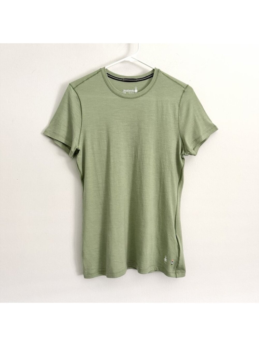 Smartwool Light Green Merino Wool Short Sleeve Shirt Women’s Size Medium Top
